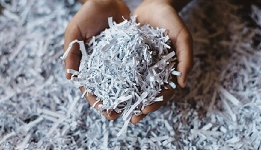 Recycled paper material