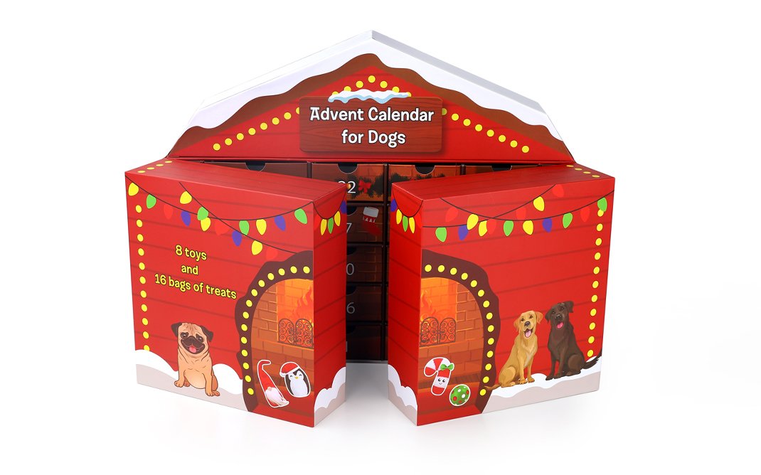 Dog food calendar carton: let pets have surprises every day