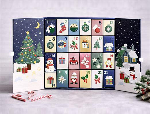 Christmas Advent Calendar Paper Gift Box
