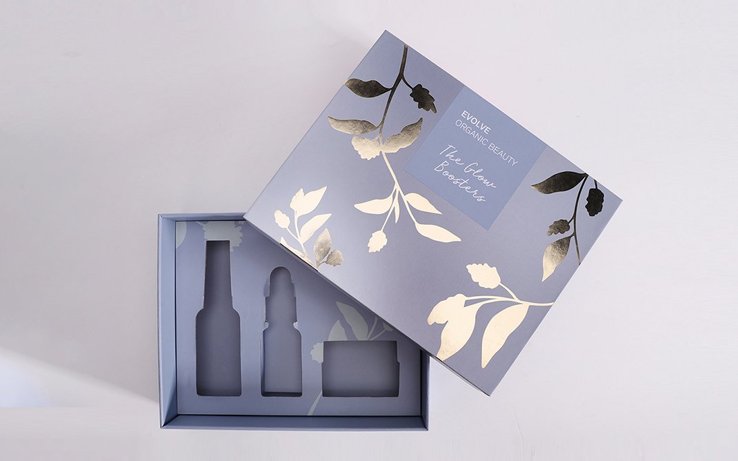 hot foil paper box with paper tray
