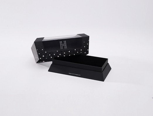 black gift box with window