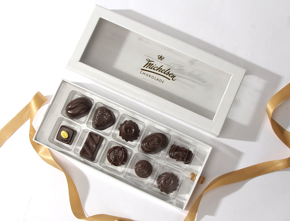 Rigid customized chocolate paper box with PVC window