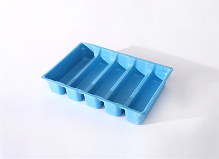 Blue molded pulp insert