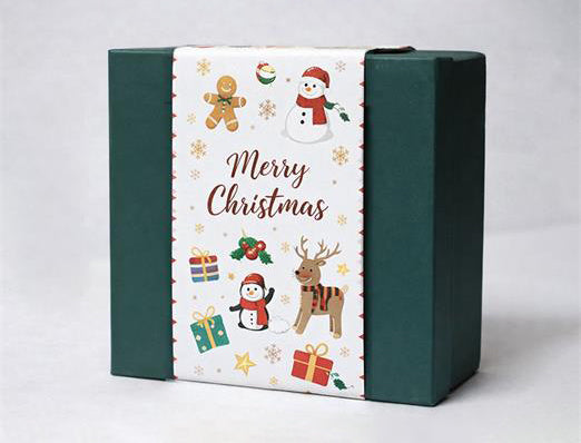 Christmas Sleeve with Lid & Base Chocolate Paper Box