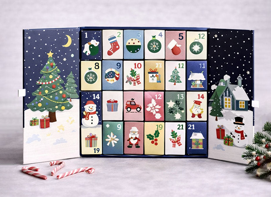 Christmas Advent Calendar Paper Gift Box