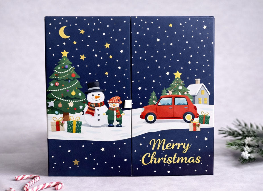 Christmas Advent Calendar Paper Gift Box