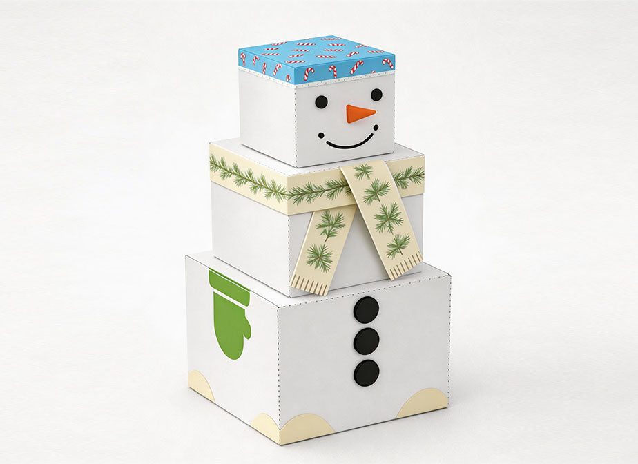 Christmas Snowman Paper Gift Box for Chocolate
