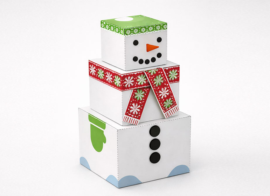Christmas Snowman Paper Gift Box for Chocolate