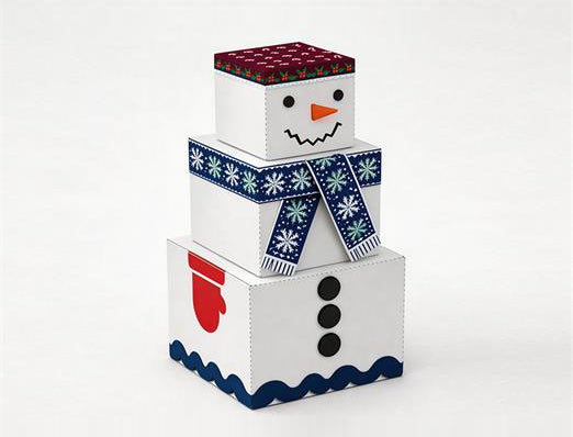 Christmas Snowman Paper Gift Box for Chocolate