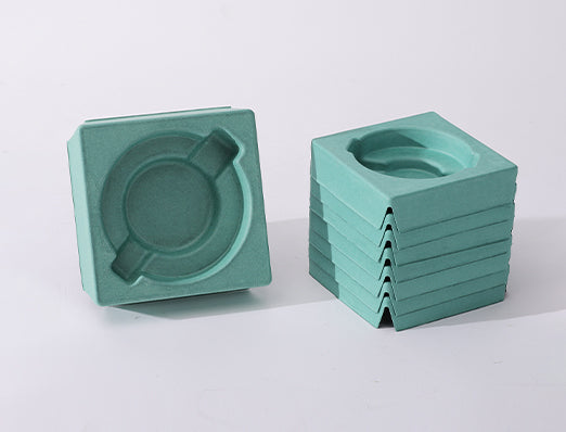 Green molded pulp insert in Wet Press