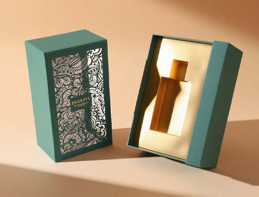 Perfume Gift Packaging Box in Laser die cutting