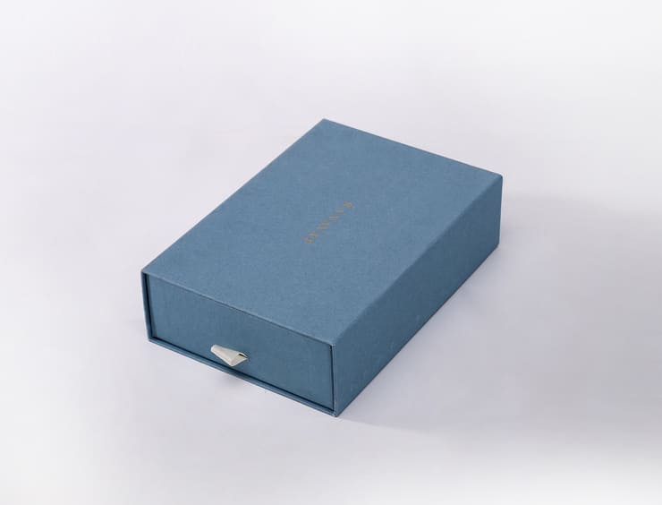 blue drawer paper box