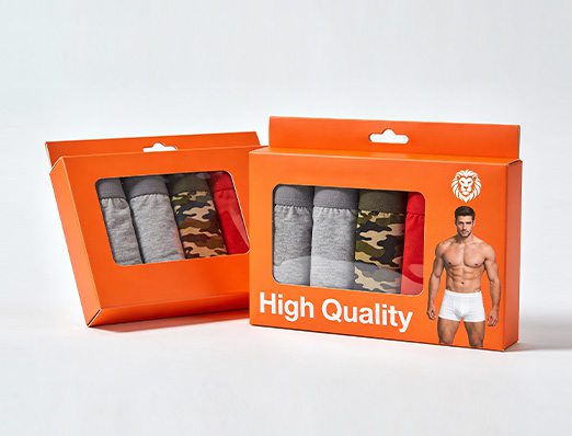 PVC window Men's Underwear Box