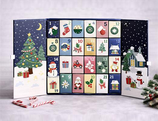 Christmas Advent Calendar Paper Gift Box