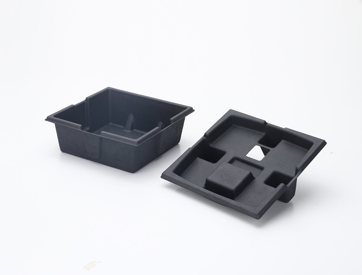 black bagesse tray