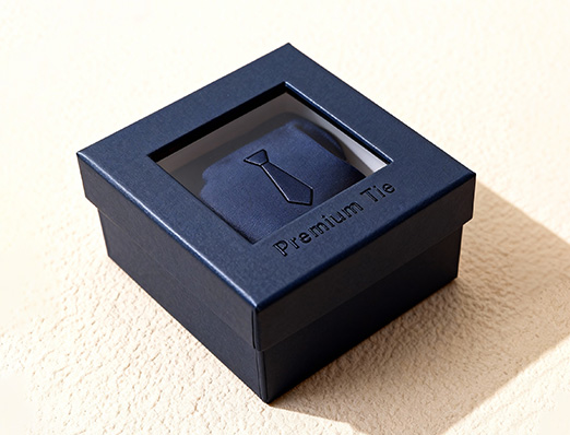 tie gift paper box with PVC window