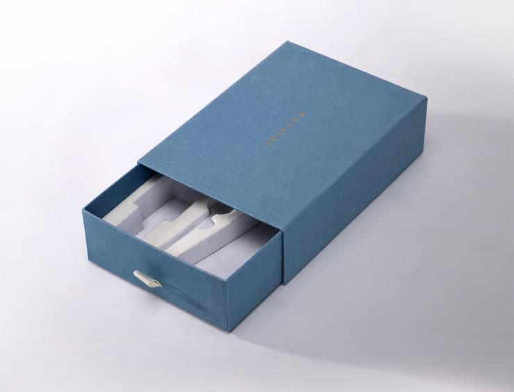 blue drawer paper box