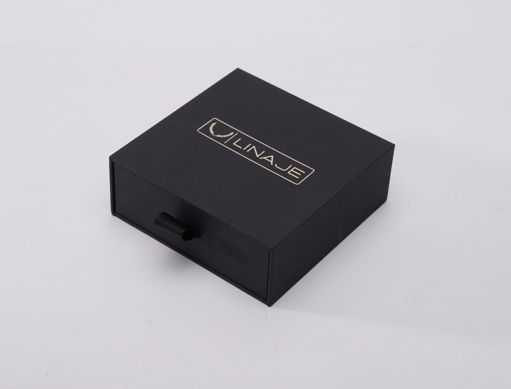 black jewelry paper box — main product view