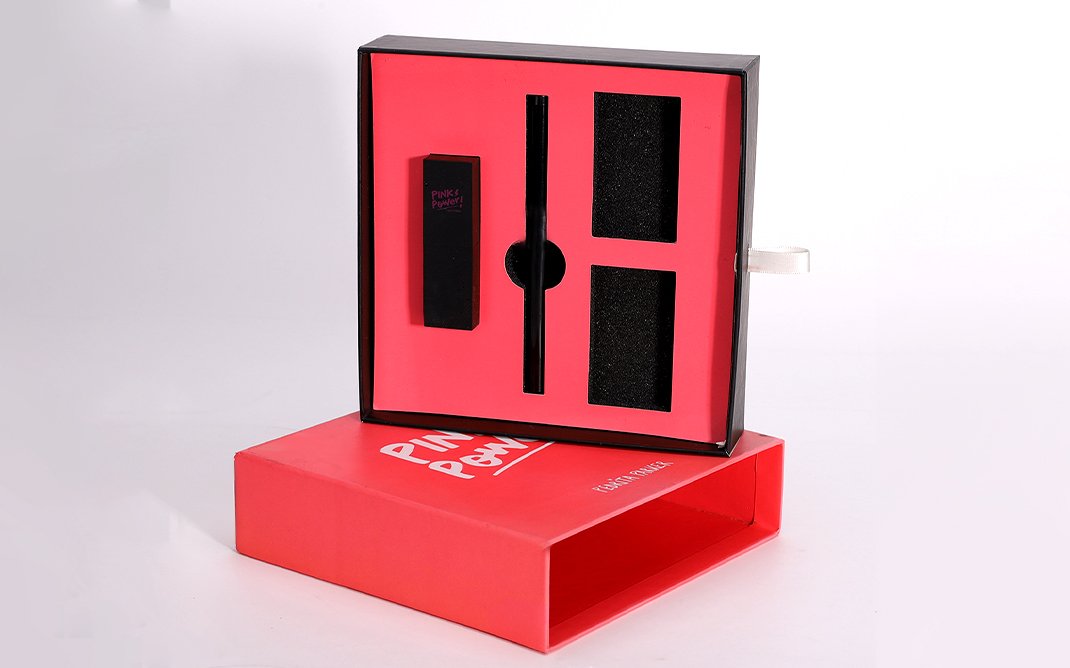 drawer paper box with handle