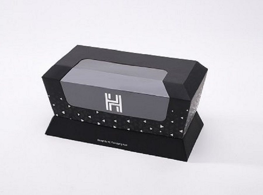 Black Gift Box With Window Constructor Folding Luxury