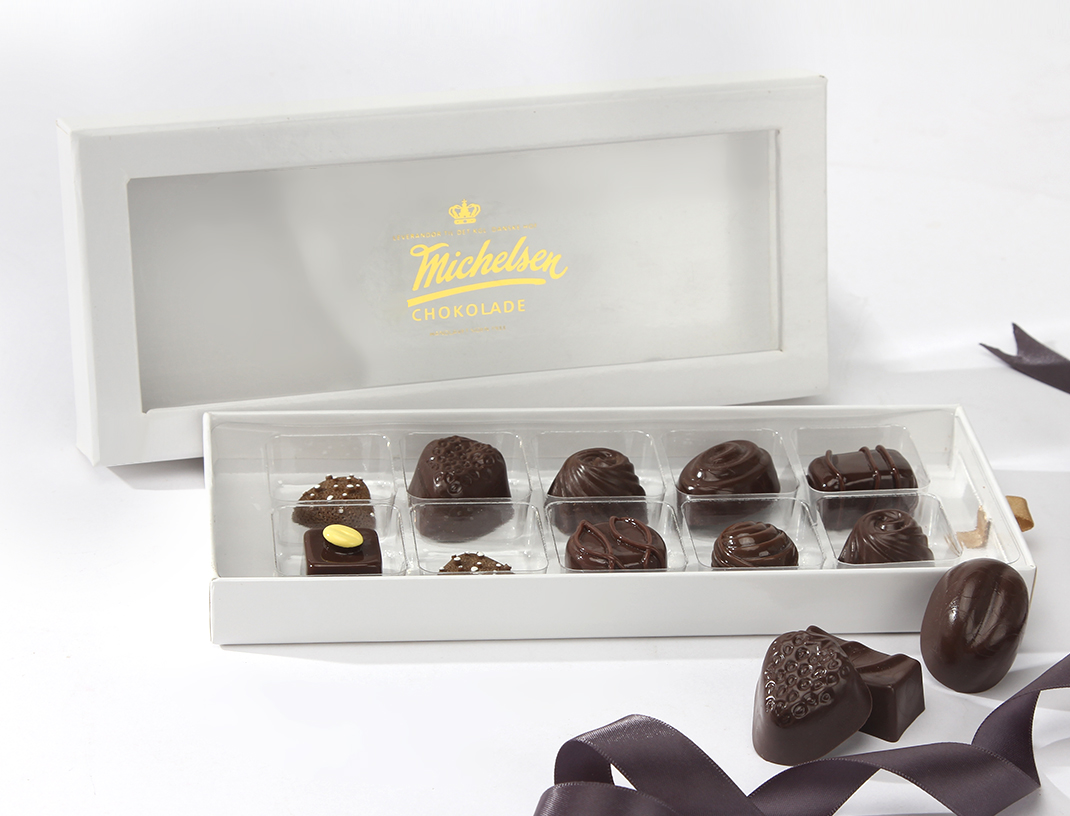 Rigid customized chocolate paper box with PVC window