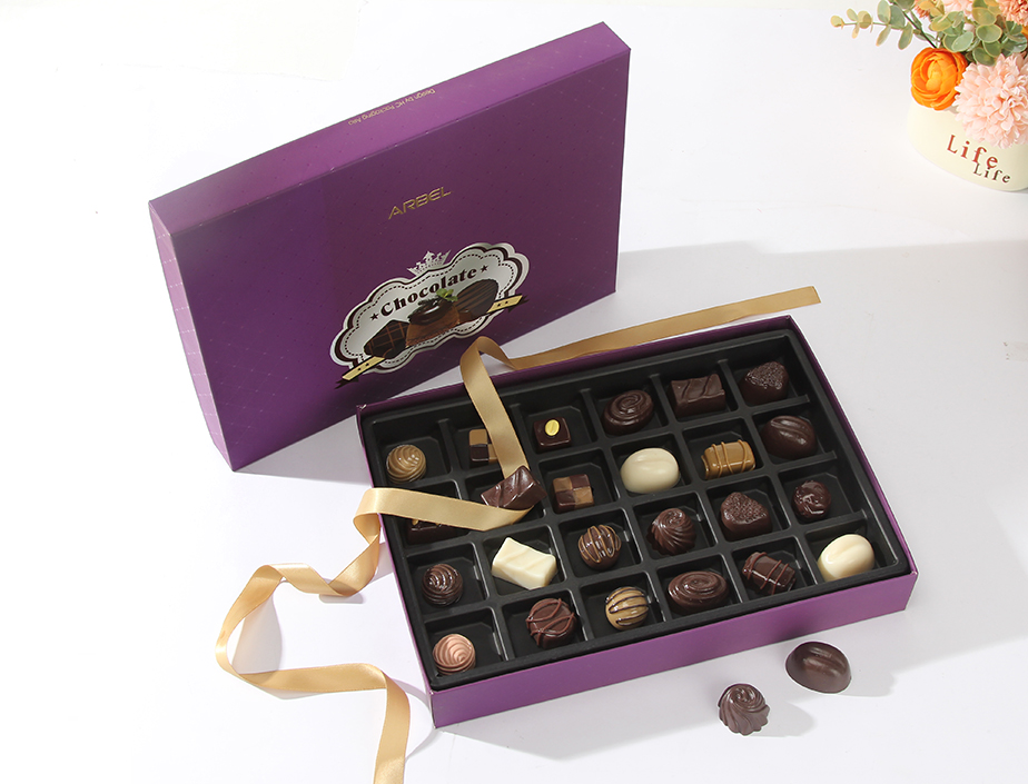chocolate paper box with blister tray