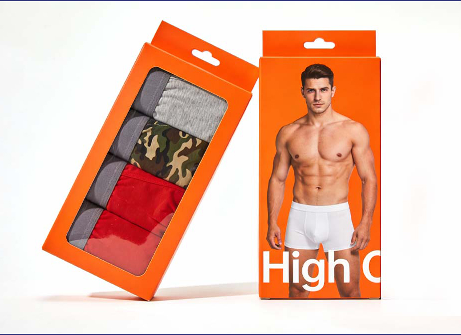 PVC window Men’s Underwear Box