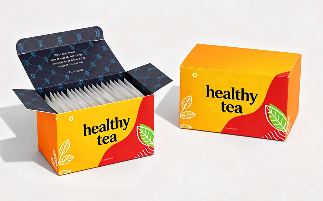regularly structure cardboard paper box for tea