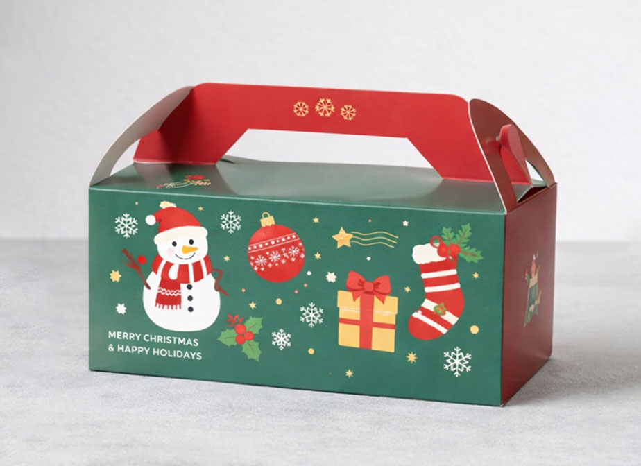 Christmas Handheld Paper Gift Box for Chocolate