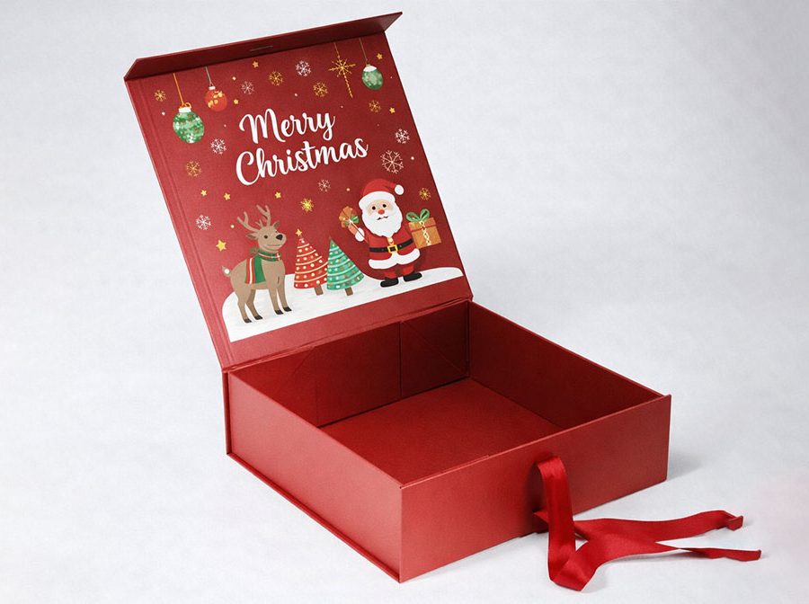 Christmas Magnetic Flip Chocolate Paper Box