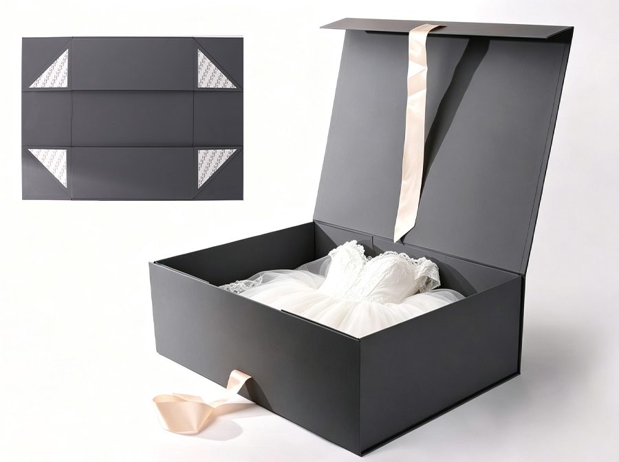 Large Wedding Dress Folding Box Packaging