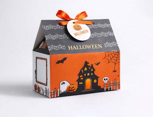 Halloween House Shape Chocolate Paper Box for Festive Display