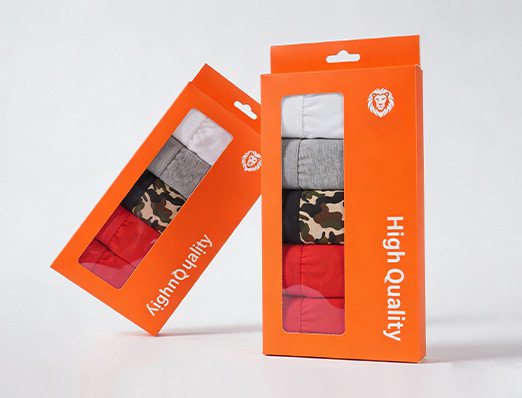 PVC window Men's Underwear Box