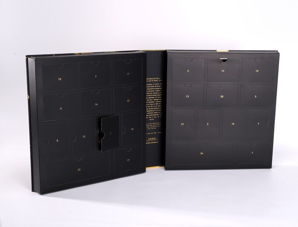 black calendar paper box — main product view