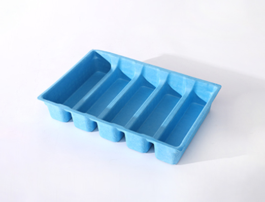 Blue molded pulp insert