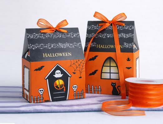 Halloween House Shape Chocolate Paper Box for Festive Display