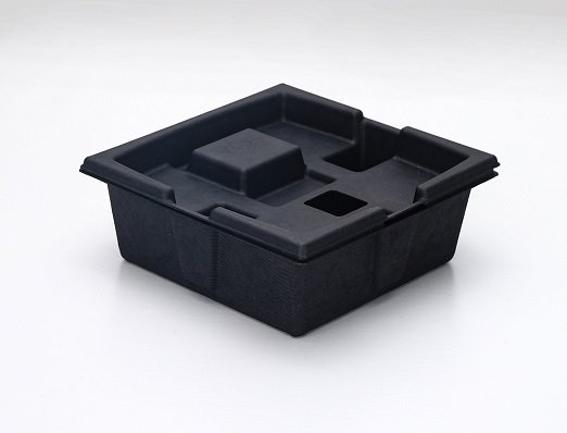 black bagesse tray
